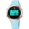 aswan watch Orologi da donna per sport all'aria aperta con sveglia/calendario/retroilluminazione/cronometro/cronografo, orologio digitale regalo per ragazze e donne, 23-azzurro, Classico