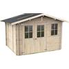 Alce Cortona Express 296x249 - Casetta da giardino in legno - Con finestre e porta a doppia anta - 296x249x220 cm