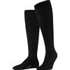 Falke Airport M Kh lana cotone al ginocchio tinta unita 1 paio, Calzini lunghi Uomo, Grigio Anthracite Melange 3080, 49-50