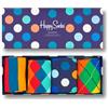 Happy Socks 4-pack Big Dot Box, Calzini Unisex adulto, Blu-Verde-Arancia-Rosso-Bianco-Giallo, 41-46 confezione da 4