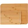 5 five simply smart 5five - Set di 2 taglieri in bambù - 35x25 cm e 22x15 cm, con scanalatura - Utensile da cucina