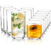 Kyraton Set di 12 Bicchieri da Whiskey Old Fashioned, 6 Bicchieri Highball in Plastica PET Trasparente 420ml (14oz) & 6 per Cocktail Whisky 340ml (11.5oz), Tumbler Robusti e Indistruttibili.