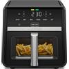 Chefman Friggitrice ad Aria TurboFry 8.5L, 6-in-1 ad Alta Potenza Cottura a 230°C, XL, Cestello con Finestra, Frittura ad Aria, Infornare, Griglia, Riscaldare, Disidratare, Scongelare - Nera