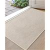 COLOR&GEOMETRY Zerbino Ingresso Antiscivolo e Assorbente, Lavabile in Lavatrice, Tappeto Ingresso Interno Ultrasottile, per Porta Casa e Corridoio, 61x91cm, Bianco Beige, Confezionato piegato