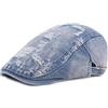 DORRISO Berretto Uomo Baschi Scozzesi Vintage Piatto Berretto Cotone Basco Newsboy Flat Cappello Uomo Viaggio Vacanza Cappelli BluNero A