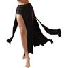ROYAL SMEELA Gonna Danza del Ventre con Fessure Laterali Donna Gonnellino Orientale Ballo Nero Adulto