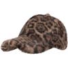 OhMill Cappello da baseball invernale da donna leopardato alla moda casual Feece caldo pile cappello termico per le signore, Leopardo chiaro, Taglia unica