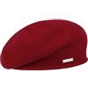 Seeberger Berretto Basco in Cachemire Lasuna Donna - da Lana baschetto Oversize Inverno Autunno/Inverno - Taglia Unica Rosso Bordeaux