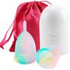 Nazaz Coppetta Mestruale, Silicone Medico Mestruali Cupper, Inclusi Coppetta Mestruale e Sacchetto, Microonde Sterilizzatore per Set di 1 Coppetta Taglia L e 1 Taglia S