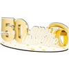 PuntoCasaStore Centrotavola Maxi Scritta in Legno 50 Anni Insieme con FEDI Oro 35x14 cm Decorazione Festa Tavolo Torta Idea Regalo