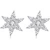 VONALA Orecchini a perno in argento Sterling a forma di girasole, margherita, loto, mughetto, fiocco di neve, per ragazze e donne, Argento sterling