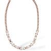 Purelei Collana Glam - Collana scintillante con grande zircone (8 x 6 mm) - Acciaio inossidabile (Oro 14K placcato/Argento/Oro rosa 18K) - 40-45 cm da donna che cattura l'occhio, Eine Grösse, Acciaio