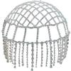 NICENEEDED Cappellino In Argento con Catena A Testa di Nappa con Strass NICENEEDED, Copricapo con Berretto Da Flapper In Cristallo Ruggente 20s, Gioielli con Testa di Strass Scintillanti Accessori per Capelli