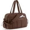 BAGSMART Borsa sportiva da donna, 24 l, Weekend, impermeabile, da viaggio, borsa da viaggio, borsa per ospedale, nascita, con borsa bagnata in PVC, per fitness, nuoto, sauna, Cioccolato, s