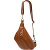 SH Leder Marie G528 - Maria G528 in vera pelle, unisex, per festival, viaggi, crossbody bag di medie dimensioni, 32 x 17 cm, cognac, m, Marsupio alla moda
