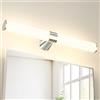 PRINCEWAY 15W Lampada da Specchio a LED, 60CM Lampada Applique da Parete LED per sopra Armadio da Bagno, 1500Lm Non Dimmerabile, IP44 Impermeabile, 230V, Luce Calda Neutra Fredda