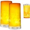 CFGROW Luce a fiamma a LED, lampada a fiamma candele lanterne antincendio lampade a sospensione esterne, ricaricabile tramite USB, impermeabile dimmerabile 4 modalità, lampadina tremolante per esterni