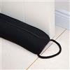 Forecronic Paraspifferi decorativo sotto porta 96cm Paravento per porte e finestre, Paraspifferi ponderato rimovibile e lavabile per il fondo della porta con passanti per appenderlo - Nero 38"