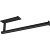 Eolax Barra Porta Carta Assorbente, Barra Porta Carta da Cucina Sottopensile, Barra Porta Asciugatutto, per Cucina, Autoadesivo o Si Installa su Parete Praticando Fori, Acciaio Inox SUS304, Nero
