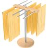 STWWO Essiccatore per Pasta Stendi Pasta Fresca in Legno con 10 Bracci Rimovibili Acciaio Inox 304 Stendipasta Essicatore per Asciugare 2 kg Pasta Spaghetti Tagliatelle Fresca in Casa, WSA007