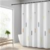 KAIMEIYU Tenda da Doccia in Poliestere Tenda da Bagno in Tessuto Lavabile in Lavatrice con 12 Anelli Impermeabile 240 x 200 cm Bianco