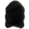 Teppich Wölkchen Tappeto in Pelle D'agnello, Imitazione Della Pelliccia - Soggiorno Camera Da Letto - Tappeto Da Letto Lavabile, Cuscino Di Seduta, Pelliccia Per Sedia, Divano - Nero - 55x80 cm