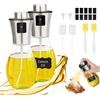 Behiruch 2 spruzzatori per olio da cucina, vetro da 2 x 200 ml, spray per olio da cucina, spray per olio d'oliva, Friggitrice ad Aria, Barbecue, Insalate - Dispenser Ricaricabile Antigoccia