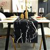 Jayusaror Runner da tavolo Autunno Nero e Bianco Moderno Runner Tavola in lino Marmo Dorato Textured Arte Astratta Lavabile Tavola per Caffè Sala da Pranzo Comò Tavolino Finale 33 x 183 cm