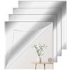 Newpop 4 Pezzi Specchio da Parete Senza Cornice 30 X 30 cm, Flessibile Specchi Adesivi da Parete in Acrilico, Autoadesivo Non Vetro Specchio per Decorazioni Fai da Te, Armadio, Muro, Casa, Bagno