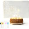 GOEDCH LED Lampada Creativa: Luce a 16 Colori Lampada Notturna Neonato Telecomando con penna, Orientabile Luce Notturna Ppersonalizzata di Natale Anniversario Matrimonio Fidanzata Coppia