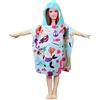 JORAKI Poncho da Bagno per Bambini, Asciugamano da Spiaggia Per Bambini con Cappuccio Telo Mare in Microfibra per Spiaggia Bagno Doccia Nuotare Piscina Accappatoio per Ragazze Ragazzi 2-8 Anni