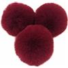 Duories 10 pompon in pelliccia sintetica di coniglio, 8 cm, pompon in pelliccia sintetica, per fai da te, artigianato, cappelli, ciondoli, portachiavi da donna, ragazza, colore rosso vinaccia