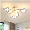 DAXGD Lampada a Soffitto LED Regolabile, 40W Plafoniera Forma di Stella con 5 Bracci, Lampada da Soffitto in Metallo e Acrilico con Telecomando, per Camera da Letto, Soggiorno, Camera dei Bambini, 50cm