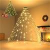 Dalugo Catena di luci per albero di Natale, bianco caldo, 2,4 m, 480 LED, impermeabile, con timer da 6 ore, funzione memoria, 8 modalità di illuminazione