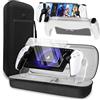 QUAGGY 3-in-1 Accessories Set for PlayStation Portal,Including Clear Skin Protective Case for PS Portal,2 Screen Protectors for PlayStation Portal, Portable Carrying Case for PS Portal(Transparent)