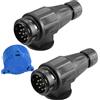 ETUKER 2X Spina Rimorchio 13 Poli Maschio, 12V Spina 13 Poli Gancio Traino,Spina 13poli per Rimorchio Portabiciclette