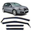 OEMM Set di 4 deflettori frangivento per VW Golf MK5 5 porte Hatchback 2004 2005 2006 2007 2008 2009 In-Channel Acrilico Finestra Visiere - Fumo Tinted Sun & Rain Guards Riflettori