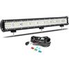 Willpower Barra LED 66cm 26 Pollici 540W Barra Luci LED 12V 24V Combo Fascio Spot e Inondazione Faretti Faro da Lavoro per Fuoristrada Auto Trattore Camion 4x4 Barca ATV con Cablaggio
