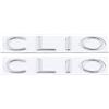 Generic Distintivo per auto con logo Clio, adesivo per portellone, stemma decorativo (argento)