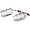 Akozon Fanale laterale 1 coppia DC12V 18 LED 3200K Lampeggiante sequenziale adatto per MK2 2004.11-2007.03 Fusion(DC12V)