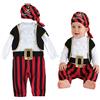 MOMBEBE COSLAND Baby Pirate Pagliaccetto Ragazzo Carnevale Outfit Vestiti Set Bianco 18-24 Mesi