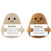 Aolso Mini Giocattoli di Patate, 2pcs Bambola di Patate Divertente, Lana Patate Bambola, Maglieria Potato, Ufficio Decorazione, Peluche Bambola per Regali di Compleanno