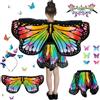 HUIKUANGEU Ali di Farfalla,Ali da Farfalla Bambina,Costume Farfalla Bambina Set,Ali Farfalla Bambina,Mantello Ali Farfalle,Mantello Ali Farfalla,Farfalla Fata Ali,per Carnevale,Carnevale,Festa a Tema