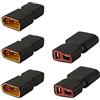 Boladge 5-Pack Adattatore di Connettore Femmina Spina Deans T a Connettore Maschio Spina XT60 per RC Car Plane Lipo Battery ESC