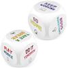 Ainiv 2PZ Cubo Antistress, Cubo Antistress da Ufficio, Cubo Colorato per Alleviare Lo Stress con 6 Divertenti Azioni, Giocattolo Antistress, Regalo per Colleghi, Regalo per Ufficio - Modello Testo