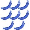 Sinbana 8pz Pezzi di Pista Curvi Compatibili con Hot Wheels Macchinine, ABS Connettori per Pista Accessori per la Costruzione di Piste (Blu)