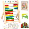 VingaHouse Abaco di Legno per Bambini, Giochi Montessori Abaco con 100 Bastoncini di conteggio e Carte con Lettere numeriche Giocattoli Educativi Giochi Abaco Regali per Ragazzi e Ragazze Oltre i 3 Anni