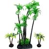Woohome Palme da Cocco, 44 Pz Palme da Cocco Verdi Modello Albero di Cocco Charming con 5 Pz Mini Ombrello per Modellismo Ferroviario Architettura Diorama Paesaggio Fai da Te (Style A)