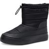 Calvin Klein Donna Stivali Mezza Gamba Snowboot Nylon Mix con Plateau, Nero (Triple Black), 36