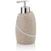 kela Dispenser per sapone 300 ml TALUS, dispenser per sapone beige, effetto pietra naturale, flacone con pompa, dispenser per detersivo riempibile